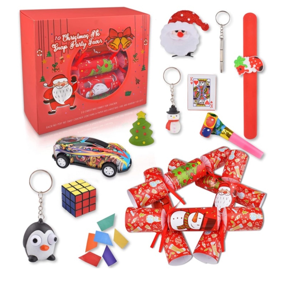 10 Pack Christmas No-Snap Party Table Favors Christmas Poppers